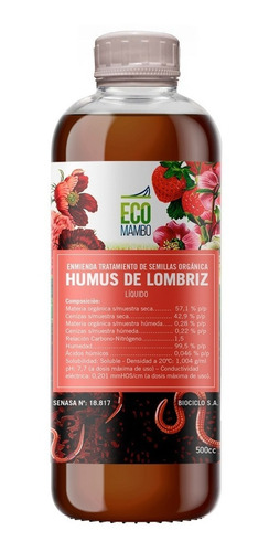 Humus De Lombriz Ecomambo X 500cc   C/tarjeta