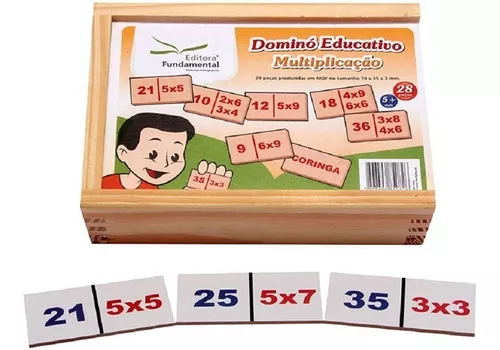 jogo de dominó tabuadas - Matemática