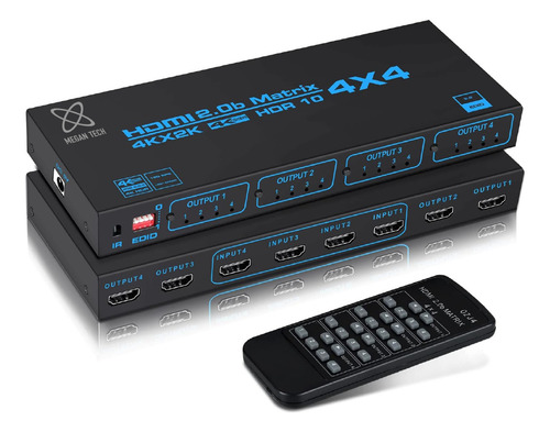 Matrix Switcher Splitter Hdmi 4k 4x4 Hdr Edid Megan Tech