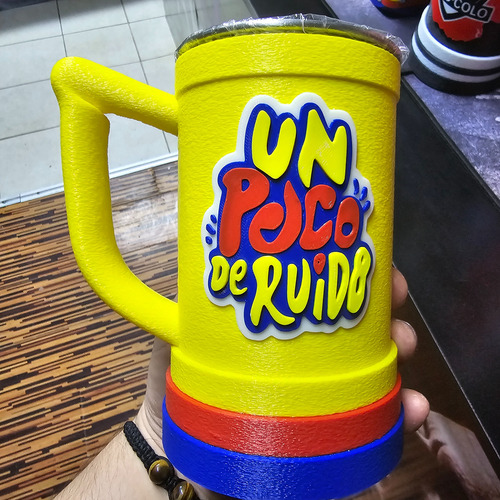 Vaso Shopero Lau Modal 470 Ml - Cumbia , Futbol Vario Un Poco De Ruido Amarillo