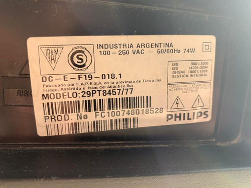 Televisor Philips 29 Real Flat + Mesa De Madera Para Tv