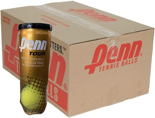 Tubos Pelotas Tenis Penn Caja X24 Polvo Ladrillo Premium