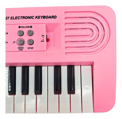 Mini Teclado Electrónico Con 37 Teclas Y Micrófono Infantil