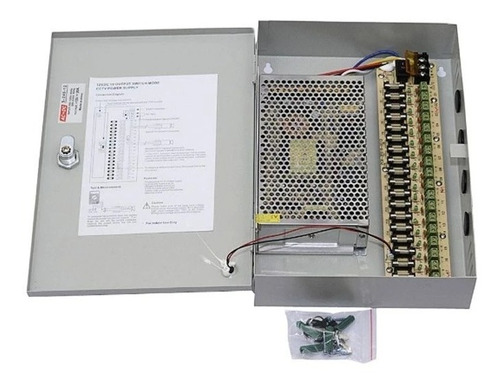 Fuente Poder 9 Salidas 12v 10a Con Gabinete Cctv