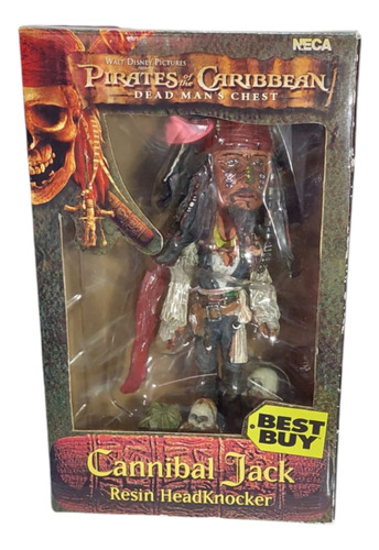 Figura Jack Sparrow Caníbal Piratas Del Caribe Resina Neca