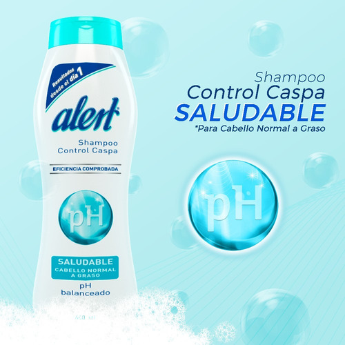 Alert Shampoo Control De Caspa Saludables 700ml
