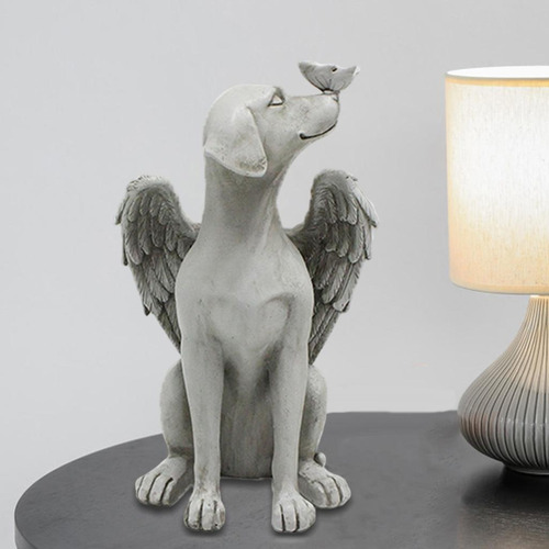 - Estatueta Estátua De Animal De Estimação Cão Anjo
