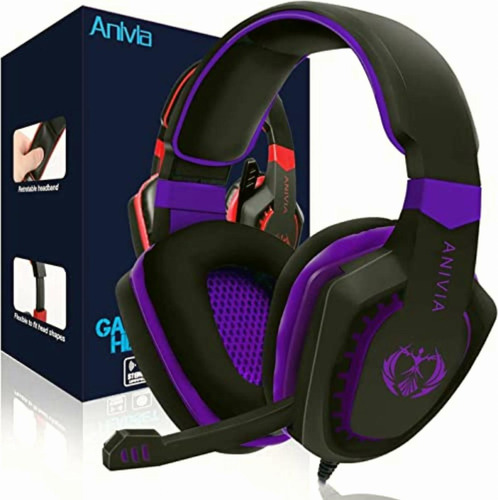 Anivia Computer Over Ear Headphones Wired With Mic Stereo