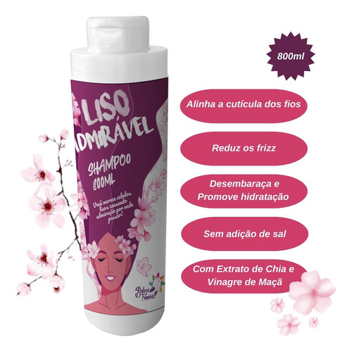 Shampoo E Condicionador 800ml Linha Liso Admirável Tropical