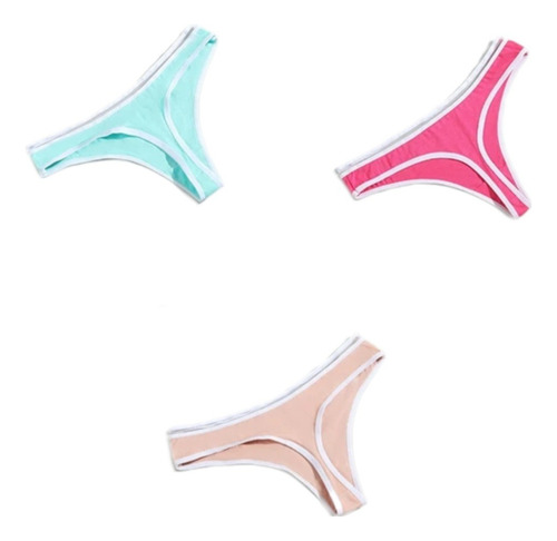 5 Tangas De Algodón Cómodas Super Sexys Varios Colores