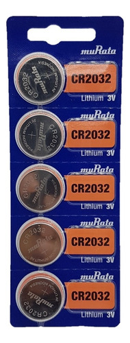 Pilas Murata Cr2032. Pc. Balanza. Reloj. Blister X 5 Pilas