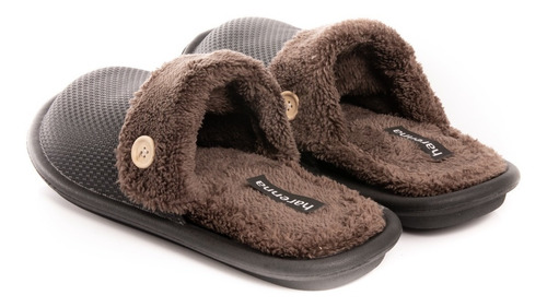 Imagen 3 de 8 de Pantuflas Hombre Ojotas Harenna Peluche Abrigo Invierno