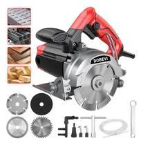 Comprar Serra Mármore Madeira Concreto Dobevi 4.3\u002F8 1800w +4 Discos 220v，Motor potente de 1800 W de cobre puro para facilitar o corte，CORTE LIMPO E ÚMIDO，4 lâminas para todos os cortes，Corte em bisel de 45°