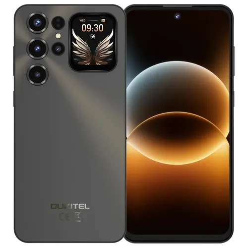 OUKITEL C68 Plus-EV Celular 4GB+128GB, Tela 7,2" HD+ 120Hz, Câmera 64MP, Bateria 6000mAh, NFC, Android 15.0 Cinza