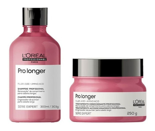 Kit Shampoo L'oréal Pro Longer 300ml Máscara 250g.