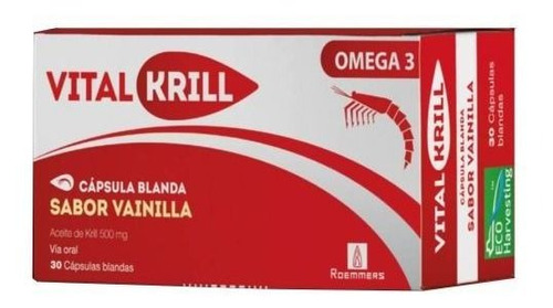 Vital Krill® 500mg X 30 Cáps | Aceite Krill Omega 3 Sabor Sin Sabor