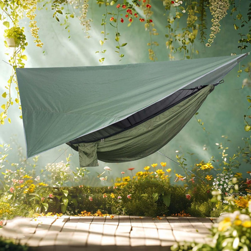 New Hamaca Resistente For Camping Con Protección Solar