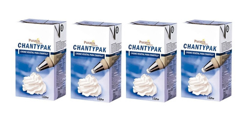 4 Cremas Chantypack Puratos  1 L Pack Cobertura Chantilly 