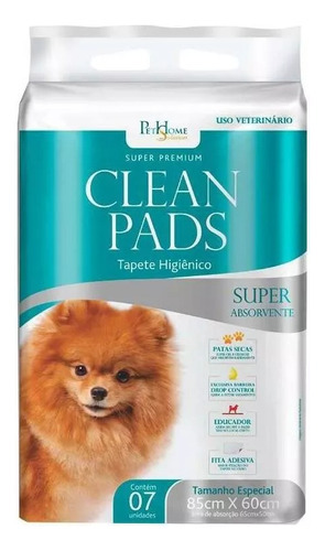 Tapete Higiênico Para Cães Clean Pads (85x60) 7 Unidades