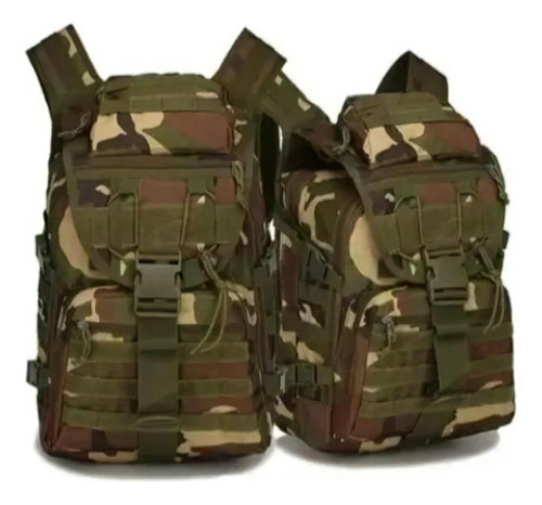 Mochila táctica militar Woodland resistente al agua para acampar