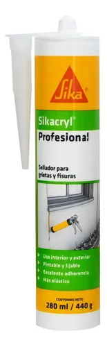 comprar Sellador Sikacryl Profesional Grietas Cartucho X 280ml Sika