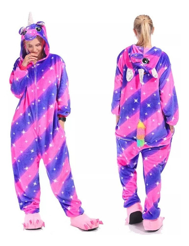 Lindas Pijamas Kigurumi Unicornio Diamante Adulto