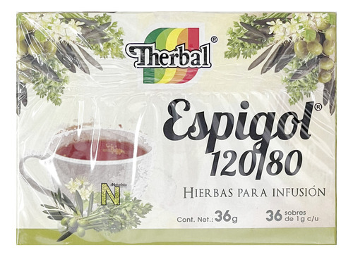(3 Piezas) Te Espigol 120/80 (36 Sobres) Therbal