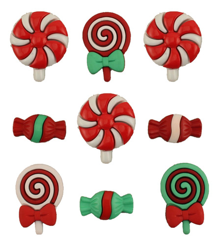 Boton Galore Para Manualidad Costura  Navidad Candy 3 S 27