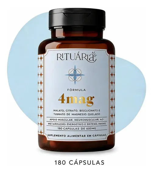 Suplemento Fórmula 4mag Rituária 180 Cápsulas 4 Magnésios B Sem Sabor