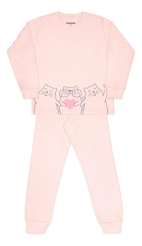 Pijama Melange Feminino Teen Brilha No Escuro