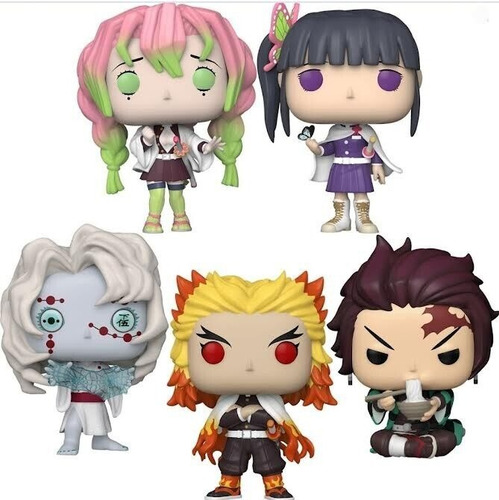 Funko Set Wave 2 Demon Slayer 5 Funkos Tanjiro Rui Rengoku