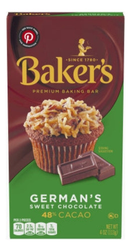 Baker's Sweet German's Chocolate Baking Bar 113 Grs