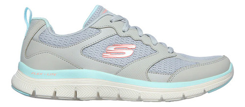 Tenis Lifestyle Skechers Flex Appeal 4.0 - Gris-blanco