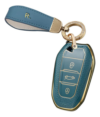 Para Peugeot Key Fob Cubierta Tpu Smart 3 Botón Clave Caso P