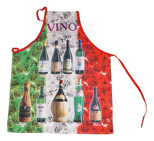 S Delantal Italiano Texto Ingl  I Love Italy  Diseño Vino