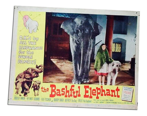 Dante42 Afiche Cine The Bashful Elephant Nº4 1961 - Usa