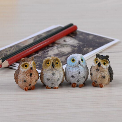 Jardim De Fadas Em Miniatura Corujas 4pcs