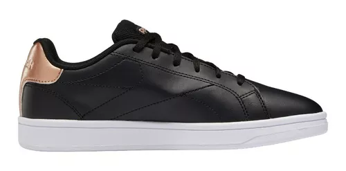 Jarra Artefacto esquema Tenis Reebok Royal Complete Mujer Negro Detalle Dorado | Cuotas sin interés