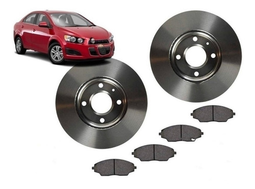 Discos Freno + Pastillas Delanteras Chevrolet Sonic 11 / 15