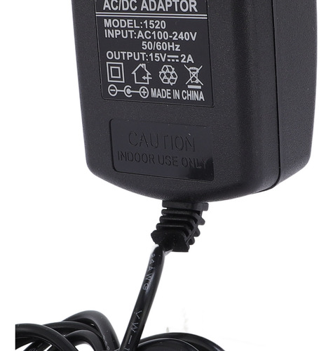 Fonte De Adaptador De Alimentação 15v 2a Cabo De Carregament