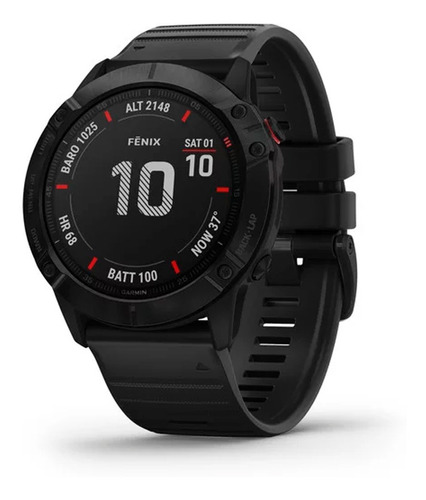 Reloj Garmin Fenix 6x Pro Negro Malla Negra Gps Smartwatch
