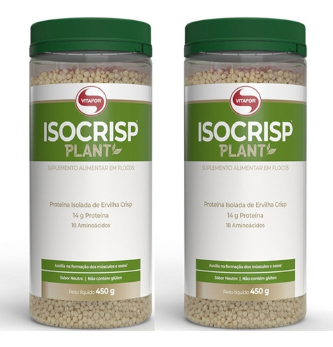 Combo 2 X Isocrisp Plant 450g Vitafor Proteina Vegana