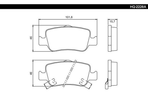 Pastilla De Freno Trasera Bendix Toyota Corolla Desde 2008