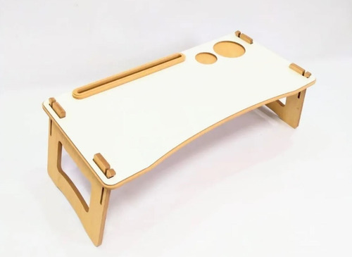 Imagen 2 de 5 de Mesa Desayunador Multiuso P/cama Con Laminado Y 2 Marcadores