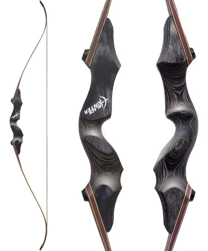 Arco Recurvo 60 Negro Para Caza Y Tiro