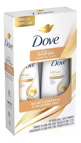 Kit Shampoo 350ml + Cond. 175ml Fusão De Óleos Dove Nutrição