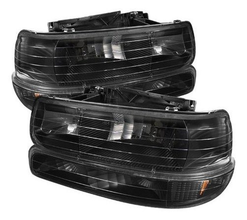 Faro Xtune Hd-jh-csil99-set-am-bk Para Chevy Silverado