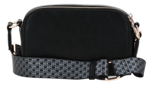 Bolso Crossbody Barbie Gorett Larissa Color Negro Br25061-3 Acabado De Los Herrajes Níquel Diseño De La Tela Liso