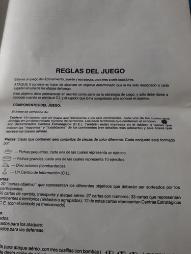 Instructivo Del Juego Ataque 2 (aa549