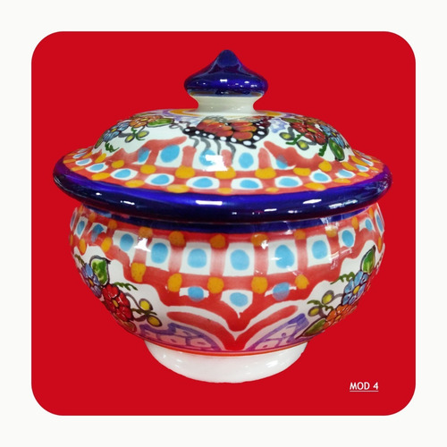 Imagen 3 de 3 de Alhajero De Talavera Poblana Acabado Fino Color M4 Lhj